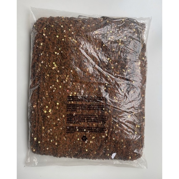 NWT Retrofete Alice Sequins Dress in Amber Brown - Picture 7 of 11